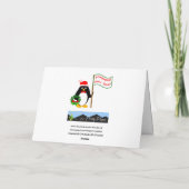 Penguin kerstboom Striped Holiday Card Feestdagen Kaart (Achterkant)