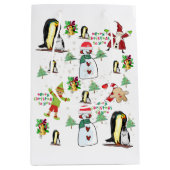 Penguin-kerstcadeautassen Medium Cadeauzakje (Voorkant)