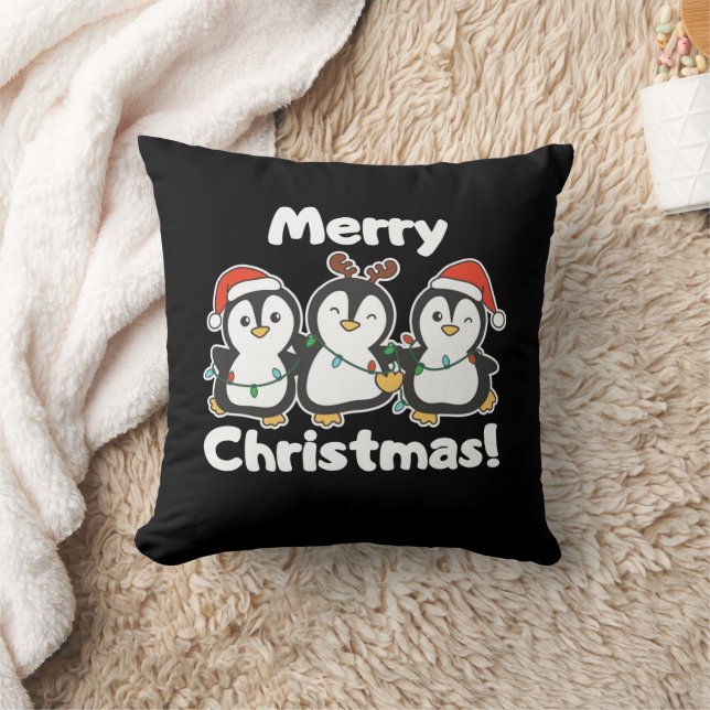 Penguin-kerstdieren die pute pinguïns koken kussen (Deken)
