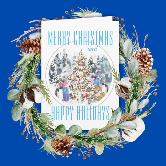 Penguin Kerstfeestdag 5"x7"-feestdag Feestdagen Kaart