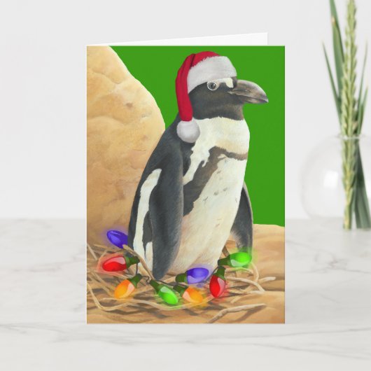 Penguin-kerstkaart Feestdagen Kaart (Voorkant)