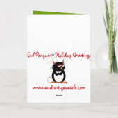 Penguin-kerstkaart Feestdagen Kaart (Achterkant)