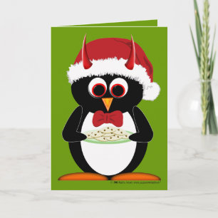 Penguin-kerstkaart Feestdagen Kaart