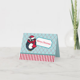 Penguin-kerstkaart Feestdagen Kaart