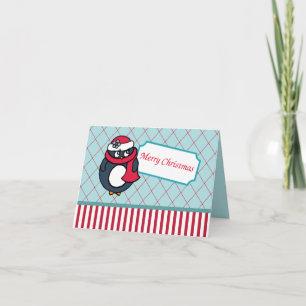 Penguin-kerstkaart Feestdagen Kaart