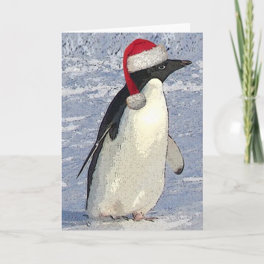 Penguin-kerstkaart Feestdagen Kaart (Voorkant)