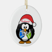 Penguin Kerstman Thunder_Cove Keramisch Ornament (Rechts)
