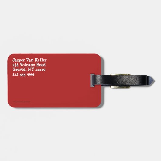 Penguin Kerstmis Bagagelabel (Achterkant horizontaal)