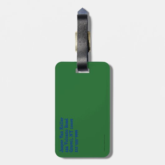 Penguin Kerstmis Bagagelabel (Achterkant verticaal)