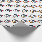 Penguin Kerstmis Cadeaupapier (Hoek)