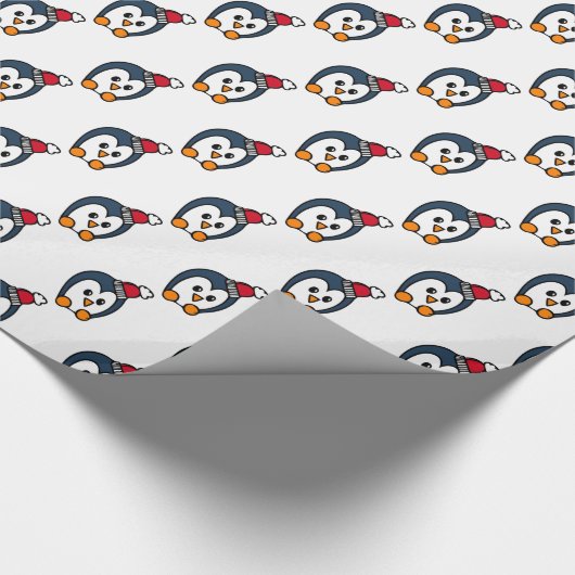 Penguin Kerstmis Cadeaupapier (Hoek)