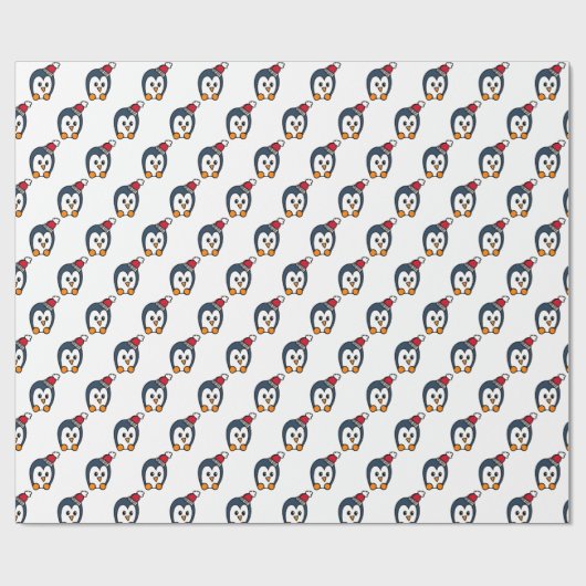 Penguin Kerstmis Cadeaupapier (Vlak)