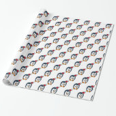 Penguin Kerstmis Cadeaupapier (Uitgerold)