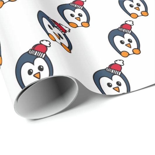 Penguin Kerstmis Cadeaupapier (Rol Hoek)