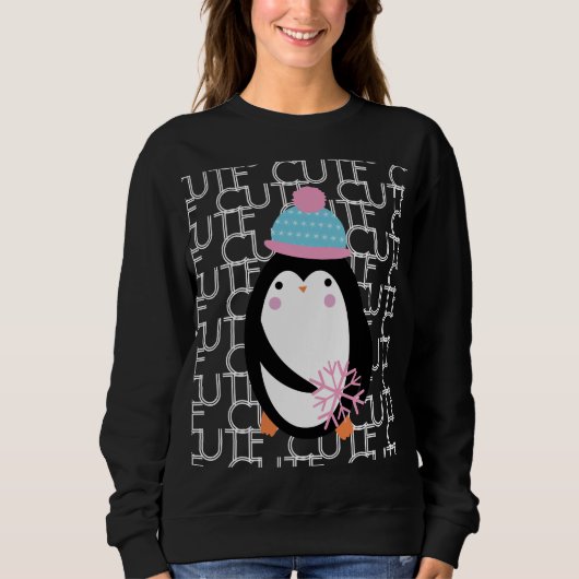 Penguin Kerstmis Cute Snowflake Winter Trui (Voorkant)