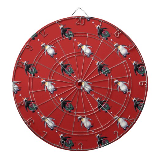 Penguin Kerstmis Dartbord (Voorkant)