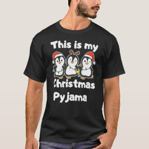 Penguin Kerstmis Dit is mijn kerstpyjama T-shirt