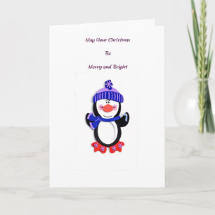 Penguin Kerstmis Feestdagen Kaart