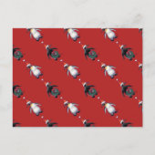 Penguin Kerstmis Feestdagenkaart (Voorkant)