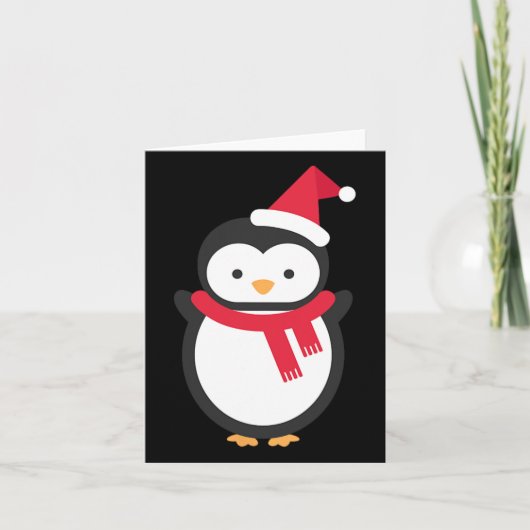 Penguin Kerstmis Kaart (Voorkant)