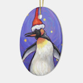 Penguin Kerstmis Keramisch Ornament (Links)