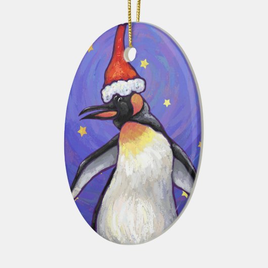 Penguin Kerstmis Keramisch Ornament (Links)