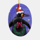 Penguin Kerstmis Keramisch Ornament (Achterkant)