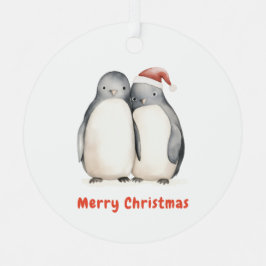 Penguin Kerstmis Metalen Ornament