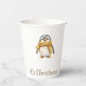 Penguin Kerstmis Papieren Bekers (Voorkant)