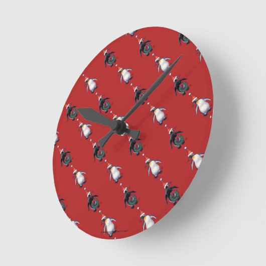 Penguin Kerstmis Ronde Klok (Hoek)