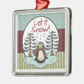 Penguin Kerstmis Snow Keepomwille Gift Metalen Ornament (Links)