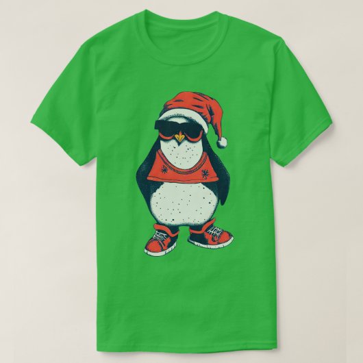 Penguin Kerstmis T-shirt (Design voorkant)