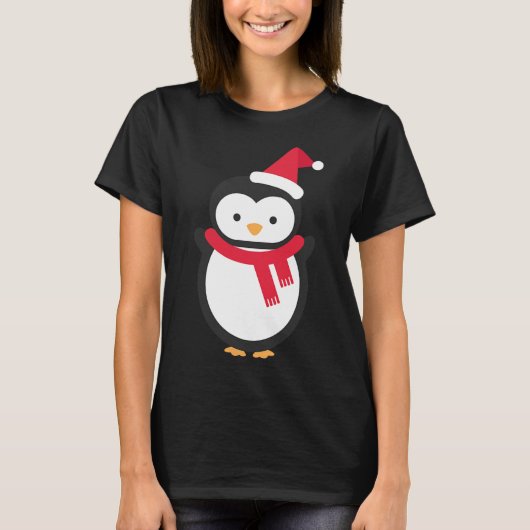 Penguin Kerstmis T-shirt (Voorkant)