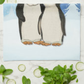 Penguin Kerstmis Theedoek (Gevouwen)