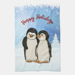 Penguin Kerstmis Theedoek