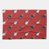 Penguin Kerstmis Theedoek (Horizontaal)