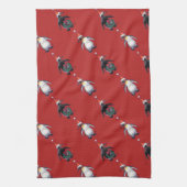 Penguin Kerstmis Theedoek (Verticaal)