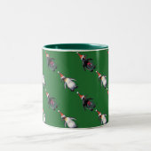 Penguin Kerstmis Tweekleurige Koffiemok (Center)
