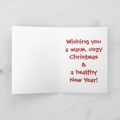 Penguin Kerstparadise Feestdagen Kaart (Binnen)