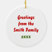 Penguin Kerstparadise Keramisch Ornament (Achterkant)