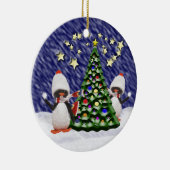Penguin Kerstparadise Keramisch Ornament (Rechts)