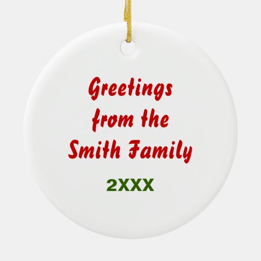 Penguin Kerstparadise Keramisch Ornament (Achterkant)