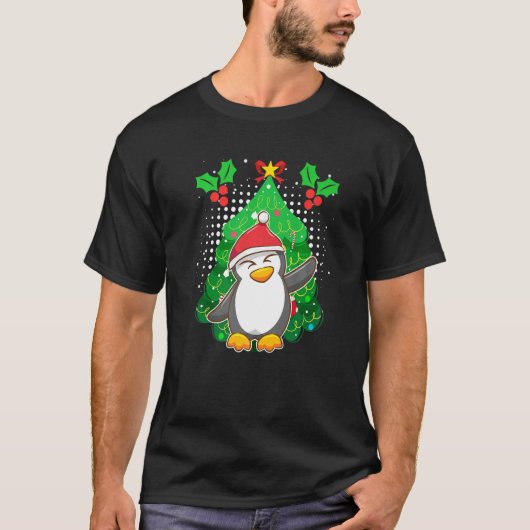 Penguin-kerstPenguin Fir-boom T-shirt (Voorkant)