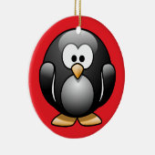 Penguin-kerstversiering Keramisch Ornament (Rechts)