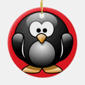 Penguin-kerstversiering Keramisch Ornament (Achterkant)