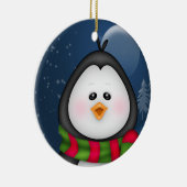 Penguin-kerstversiering Keramisch Ornament (Rechts)