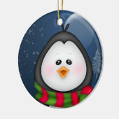 Penguin-kerstversiering Keramisch Ornament (Links)