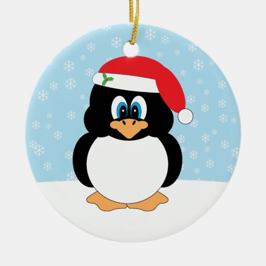 Penguin-kerstversiering Keramisch Ornament (Voorkant)