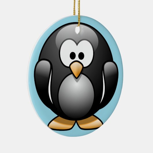 Penguin-kerstversiering Keramisch Ornament (Rechts)