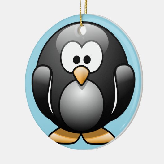 Penguin-kerstversiering Keramisch Ornament (Links)